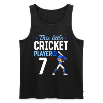 7th Birthday Cricket Player Baby Cricket Player - Männer Premium Bio Tank Top - Schwarz - Vorne - Michal (187cm)