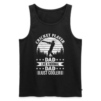 Papa joueur de cricket comme un papa normal juste plus cool - Débardeur bio Premium Homme - noir - Devant - Michal (187cm)