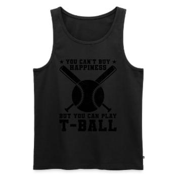 You can't buy happiness but you can play T-ball - Men's Premium Organic Tank Top - black - Front - Michal (187cm)