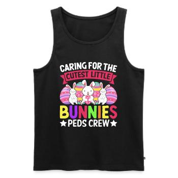 Easter Bunny Care for Little Cute Bunnies - Men's Premium Organic Tank Top - black - Front - Michal (187cm)