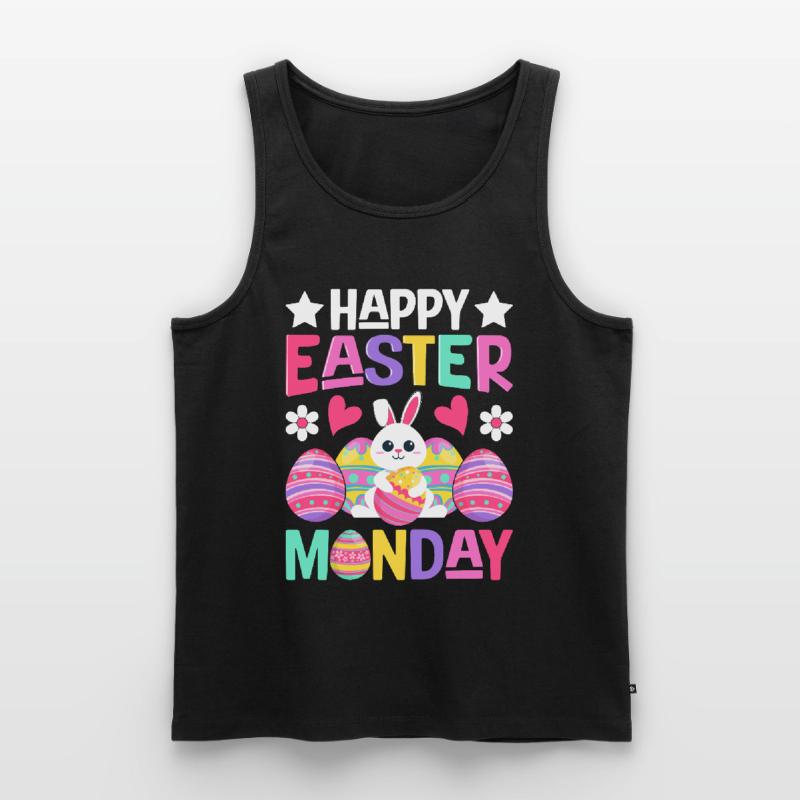 Happy Easter Monday! Easter Easter Eggs Easter Bunny Men's Premium Organic Tank Top