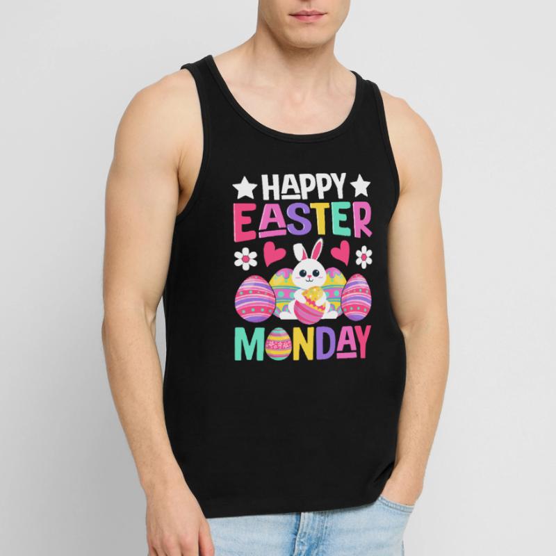 Happy Easter Monday! Easter Easter Eggs Easter Bunny Men's Premium Organic Tank Top