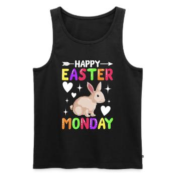 Frohen Ostermontag! Ostern Ostereier Osterhase - Männer Premium Bio Tank Top - Schwarz - Vorne - Michal (187cm)