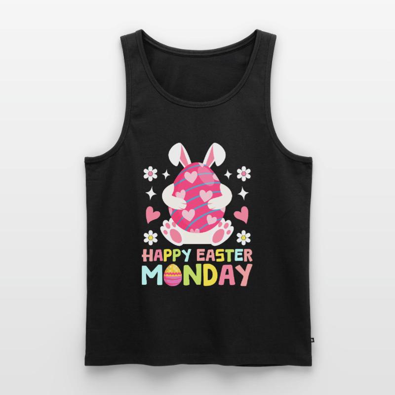 Happy Easter Monday! Easter Easter Eggs Easter Bunny Men's Premium Organic Tank Top