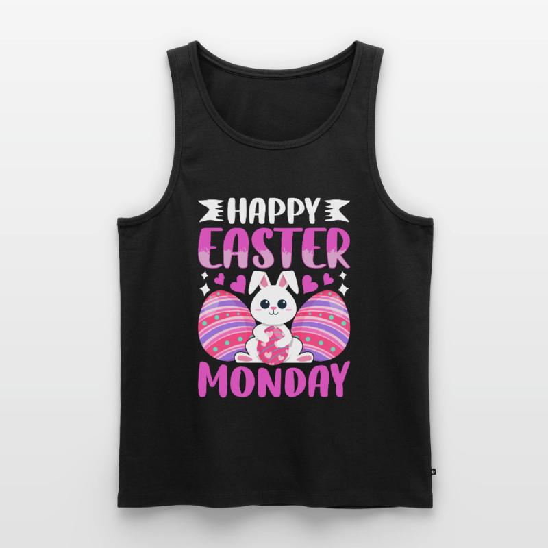 Happy Easter Monday! Easter Easter Eggs Easter Bunny Men's Premium Organic Tank Top