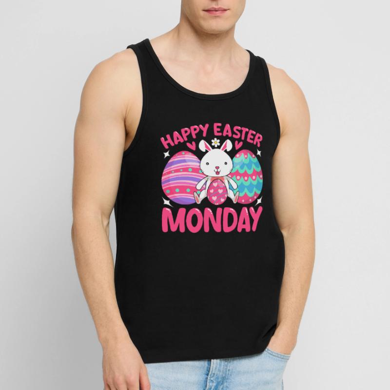 Happy Easter Monday! Easter Easter Eggs Easter Bunny Men's Premium Organic Tank Top