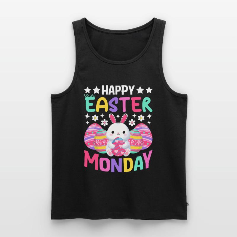Happy Easter Monday! Easter Easter Eggs Easter Bunny Men's Premium Organic Tank Top