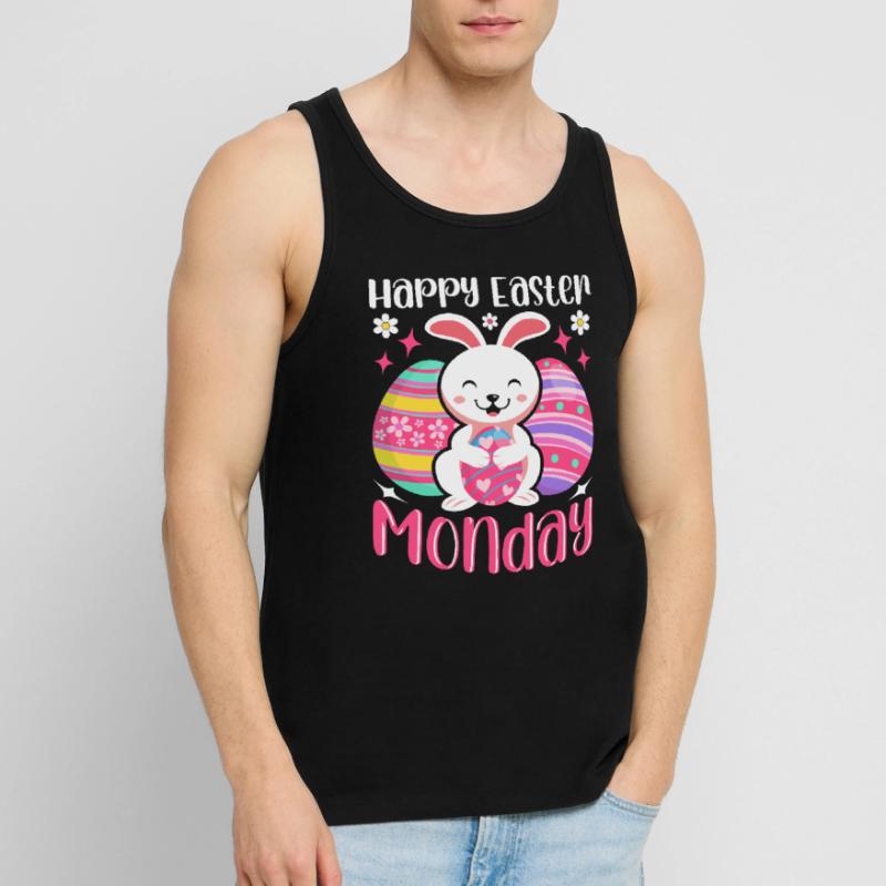 Happy Easter Monday! Easter Easter Eggs Easter Bunny Men's Premium Organic Tank Top