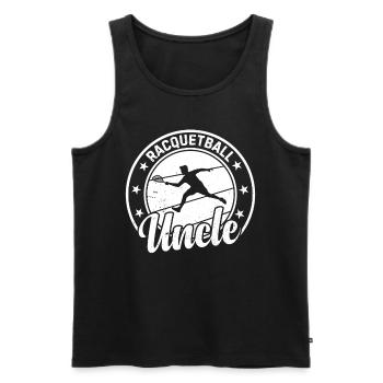 Racquetball Uncle Racquetball Player Uncle - Männer Premium Bio Tank Top - Schwarz - Vorne - AI Model Male 178 light (178cm)