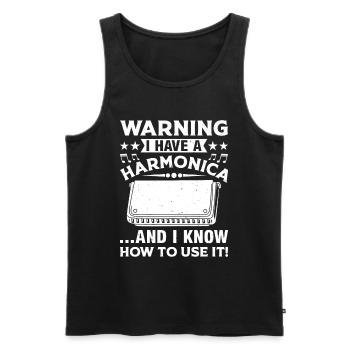 I Have A Harmonica And Know How To Use It - Harmon - Men's Premium Organic Tank Top - black - Front - Michal (187cm)
