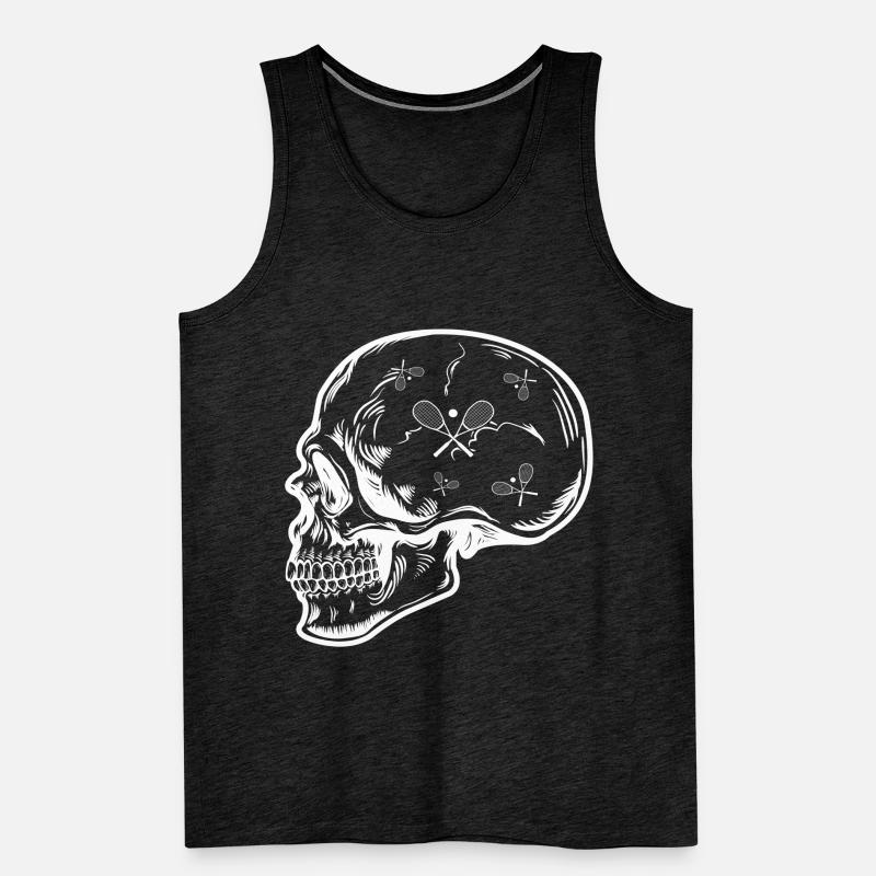 Funny Squash Head Squash Player Männer Premium Bio Tank Top