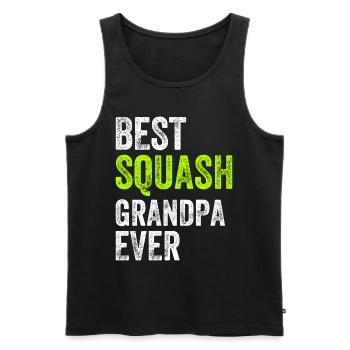 Best Squash Grandpa Ever - Grandpa Squash Player - Männer Premium Bio Tank Top - Schwarz - Vorne - Michal (187cm)