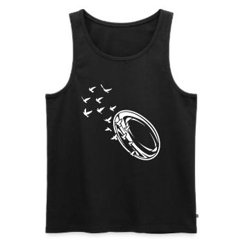Playing Rugby ball - Männer Premium Bio Tank Top - Schwarz - Vorne - Michal (187cm)