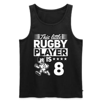 8th Birthday Rugby Player Kids Rugby Player - Männer Premium Bio Tank Top - Schwarz - Vorne - Michal (187cm)