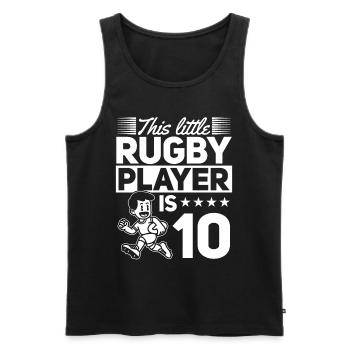 10th Birthday Rugby Player Kids Rugby Player - Männer Premium Bio Tank Top - Schwarz - Vorne - Michal (187cm)