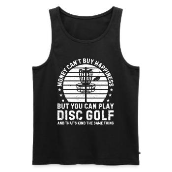 Joueur de disc golf drôle Disc golfeur drôle - Débardeur bio Premium Homme - noir - Devant - Michal (187cm)