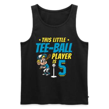 Tee-ball player Party 5th Birthday Tee-ball player - Männer Premium Bio Tank Top - Schwarz - Vorne - Michal (187cm)