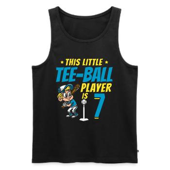 Tee-ball player Party 7th Birthday Tee-ball player - Männer Premium Bio Tank Top - Schwarz - Vorne - Michal (187cm)