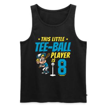 Tee-ball player Party 8th Birthday Tee-ball player - Männer Premium Bio Tank Top - Schwarz - Vorne - Michal (187cm)