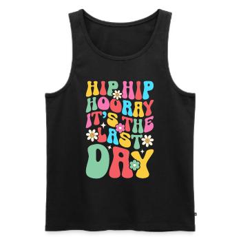 Last day of school Graduation Summer Holidays Pupils - Men's Premium Organic Tank Top - black - Front - Michal (187cm)
