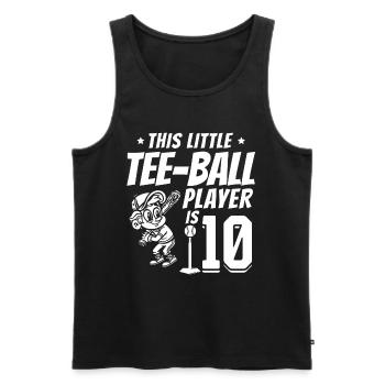 Tee-ball player 10th Birthday 10 Years Old Tee-bal - Männer Premium Bio Tank Top - Schwarz - Vorne - AI Model Male 178 light (178cm)