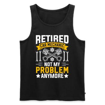 Retired car mechanic Auto Mechanic Retired Car Mec - Men's Premium Organic Tank Top - black - Front - Michal (187cm)