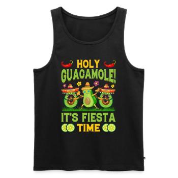 Avocado Holy Guacamole Mexikanisch Fiesta - Männer Premium Bio Tank Top - Schwarz - Vorne - Michal (187cm)