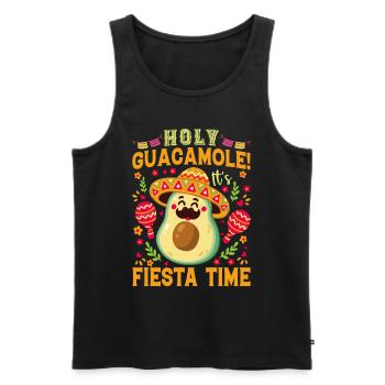 Avocado Holy Guacamole Mexikanisch Fiesta - Männer Premium Bio Tank Top - Schwarz - Vorne - Michal (187cm)