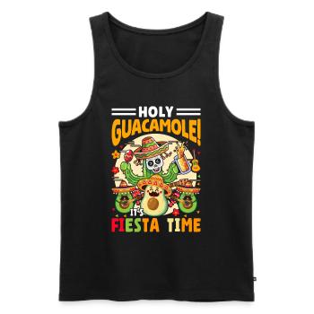 Avocado Holy Guacamole Mexikanisch Fiesta - Männer Premium Bio Tank Top - Schwarz - Vorne - Michal (187cm)