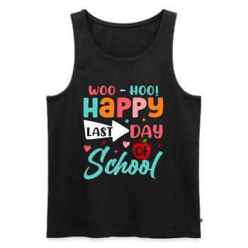 Last day of school Graduation Summer Holidays Pupils - Men's Premium Organic Tank Top - black - Front - Michal (187cm)