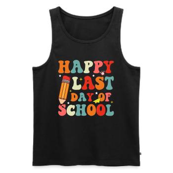 Letzter Schultag Abschluss Sommerferien Schüler - Männer Premium Bio Tank Top - Schwarz - Vorne - Michal (187cm)