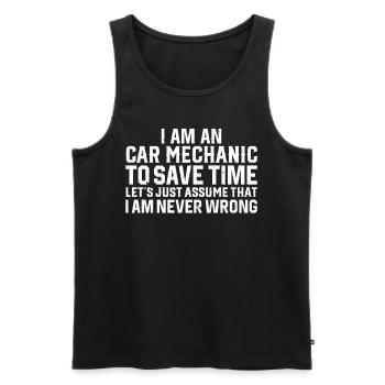 Car Mechanic Saying Auto Mechanic Quotes - Männer Premium Bio Tank Top - Schwarz - Vorne - Michal (187cm)