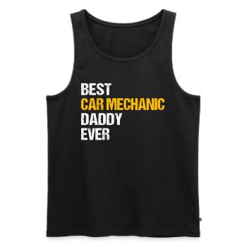 Meilleur Papa Mécanicien Automobile de tous les temps - Papa Mécanicien Automobile - Débardeur bio Premium Homme - noir - Devant - Michal (187cm)
