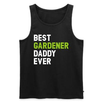 Meilleur papa jardinier de tous les temps - Papa jardinier paysagiste - Débardeur bio Premium Homme - noir - Devant - Michal (187cm)