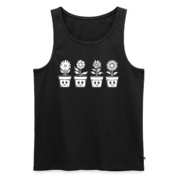 Hobby Gardener Amoureux des plantes à fleurs drôles - Débardeur bio Premium Homme - noir - Devant - Michal (187cm)