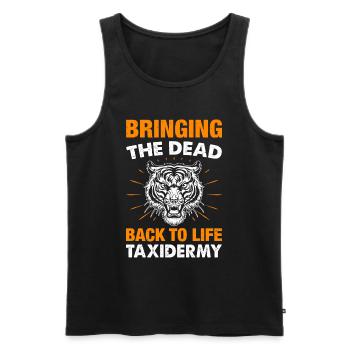 Taxidermie - Präparatoren erwecken totes zum Leben - Männer Premium Bio Tank Top - Schwarz - Vorne - Michal (187cm)