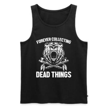Taxidermie Jagdtrophäe - tote Tiere sammeln - Männer Premium Bio Tank Top - Schwarz - Vorne - Michal (187cm)
