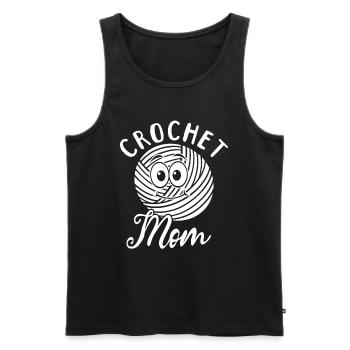 Crocheting Mama Crocheter Crochet Mom - Männer Premium Bio Tank Top - Schwarz - Vorne - AI Model Male 178 light (178cm)