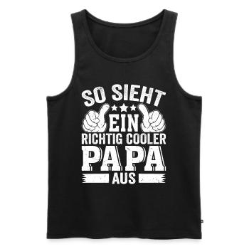 This is what a really cool dad looks like - Father's Day Pa - Men's Premium Organic Tank Top - black - Front - AI Model Male 178 light (178cm)