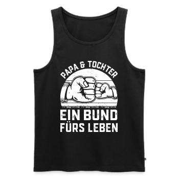 Father's Day Ideas - Dad & Daughter a Bond for Life - Men's Premium Organic Tank Top - black - Front - Michal (187cm)