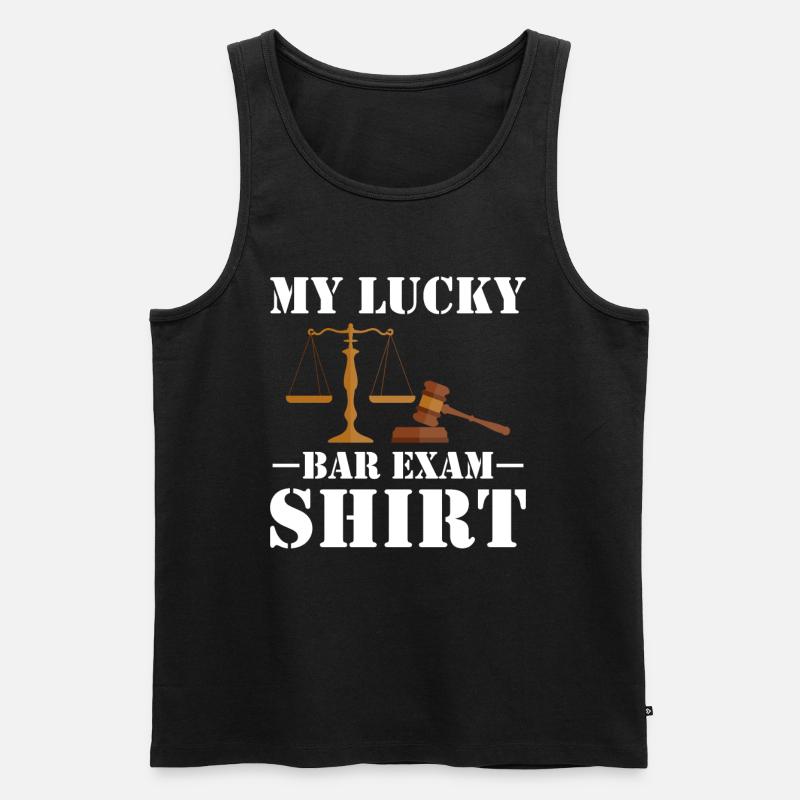 Jurastudent Anwaltsprüfung - Männer Premium Bio Tank Top - Schwarz