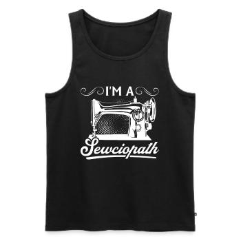 I'm A Sewciopath - Funny Sewing Ideas Sewing Lover - Männer Premium Bio Tank Top - Schwarz - Vorne - AI Model Male 178 light (178cm)