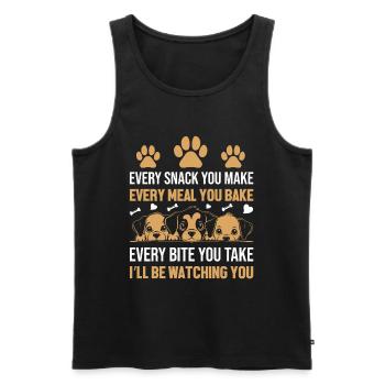 Hunde - Every snack you make i´ll be watching you! - Männer Premium Bio Tank Top - Schwarz - Vorne - Michal (187cm)