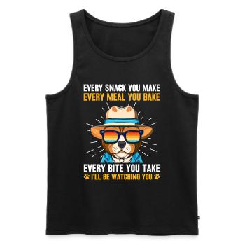 Hunde - Every snack you make i´ll be watching you! - Männer Premium Bio Tank Top - Schwarz - Vorne - Michal (187cm)