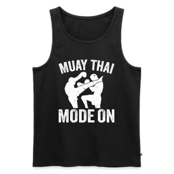 Muay Thai Mode On - Thai Boxing Muay Thai - Men's Premium Organic Tank Top - black - Front - AI Model Male 178 light (178cm)