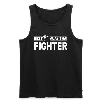 Combattant de Muay Thai - Meilleur combattant de Muay Thai - Débardeur bio Premium Homme - noir - Devant - Michal (187cm)