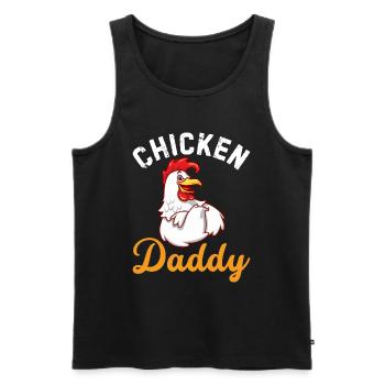 Chicky Daddy-Pour toutes les dans le panier - Débardeur bio Premium Homme - noir - Devant - Michal (187cm)