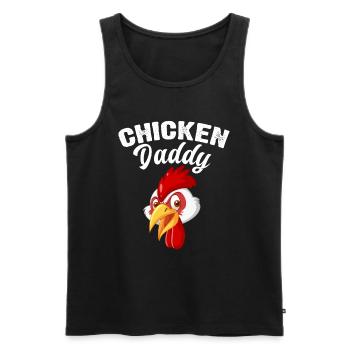 Chicky Daddy-Pour toutes les dans le panier - Débardeur bio Premium Homme - noir - Devant - Michal (187cm)