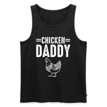 Chicky Daddy-Pour toutes les dans le panier - Débardeur bio Premium Homme - noir - Devant - Michal (187cm)