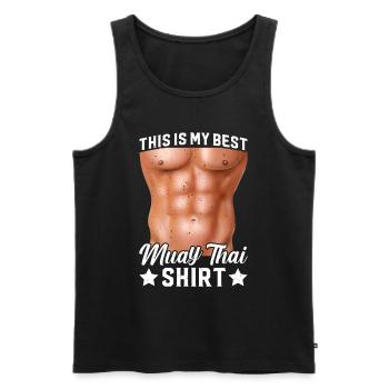 C’est ma meilleure chemise de Muay Thai Muay Thai Fighter - Débardeur bio Premium Homme - noir - Devant - Michal (187cm)